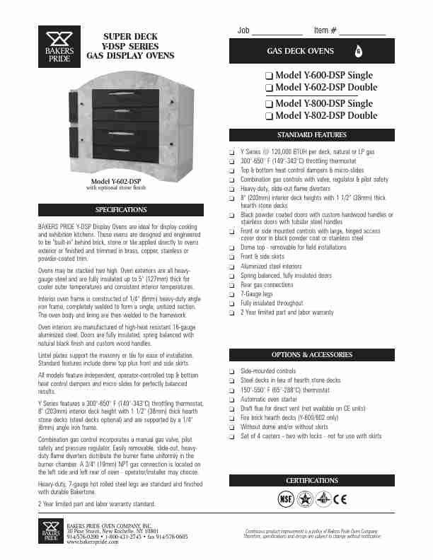 Bakers Pride Oven Oven Y-600-DSP  Y-800-DSP-page_pdf